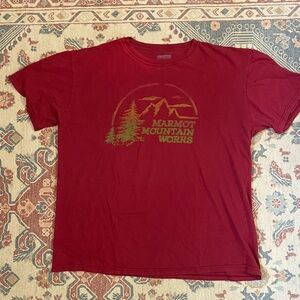 Marmot Men's Red Graphic Mountain Tee